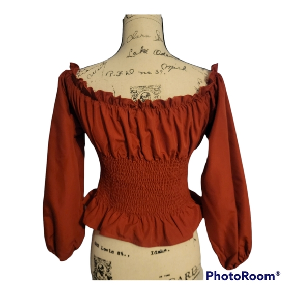 Lace up Peasant top - Picture 2 of 4